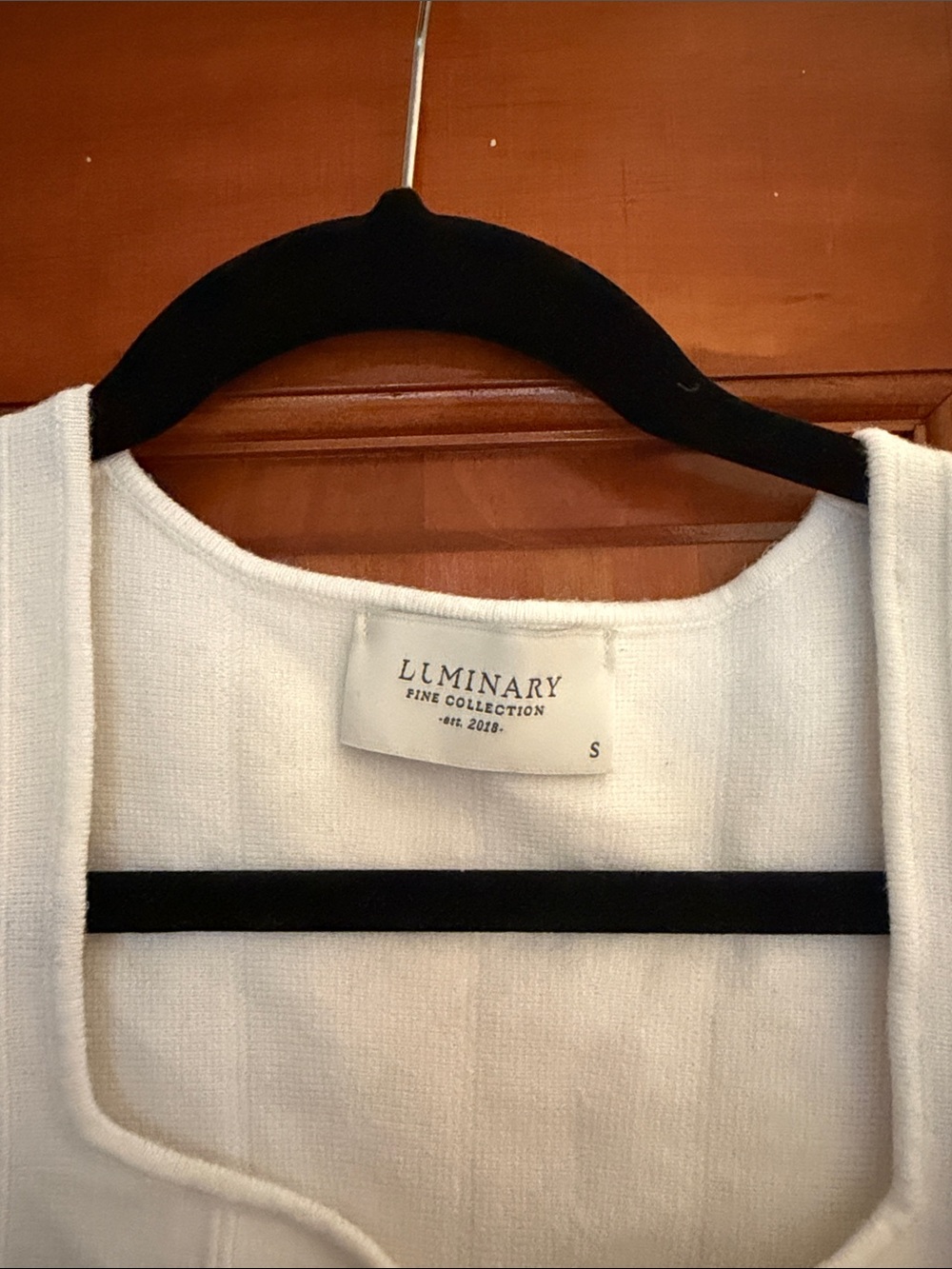 White Ribbed Square-Neck Crop Top - Picture 2 of 3